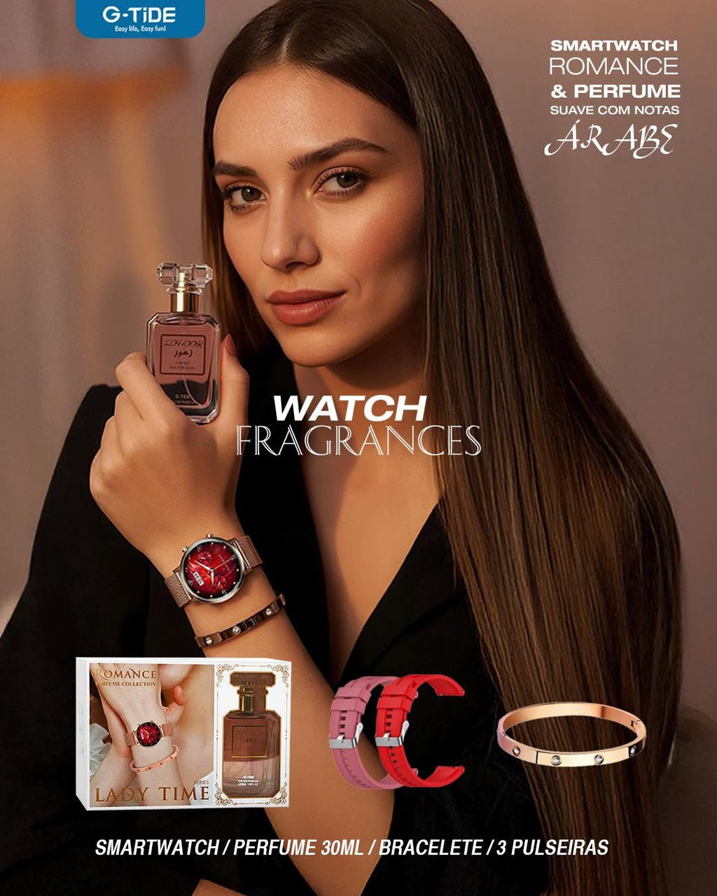 Smartwatch GTIDE Romance Dorado — Elegancia Femenina con Tecnología